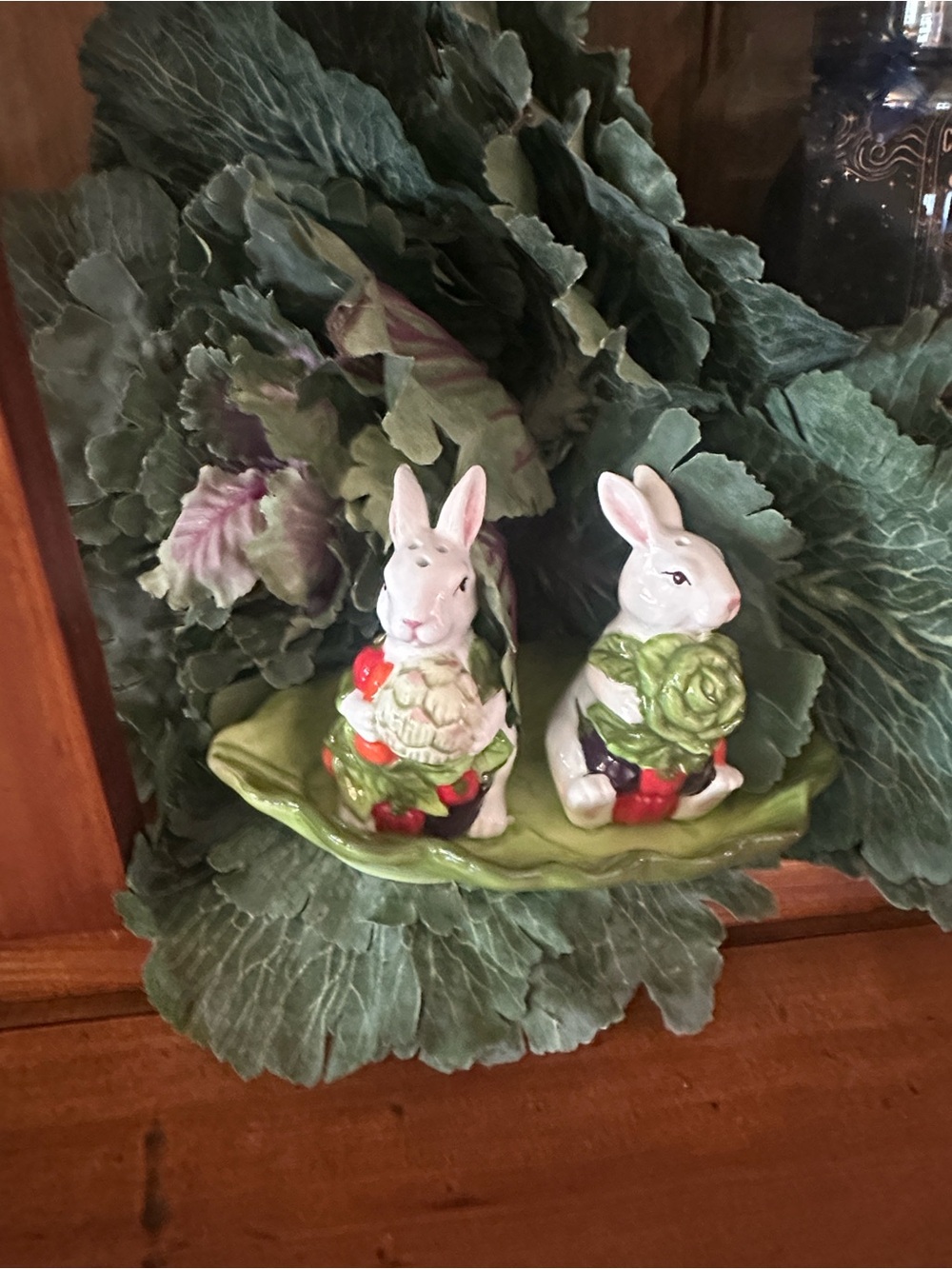 Corner Ruby 🐰 Rabbit Cabbage 🥬 Artichoke Tomato Veggie Salt & Pepper Set NWT
